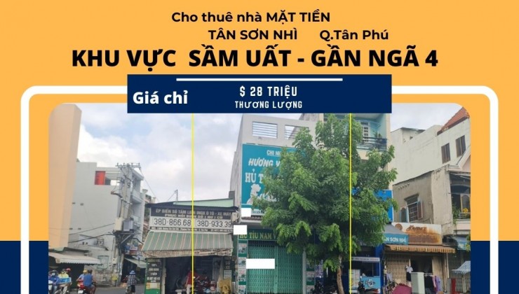 Cho thuê nhà Mặt Tiền Tân Sơn Nhì 68m2, 1Lầu, 28 triệu